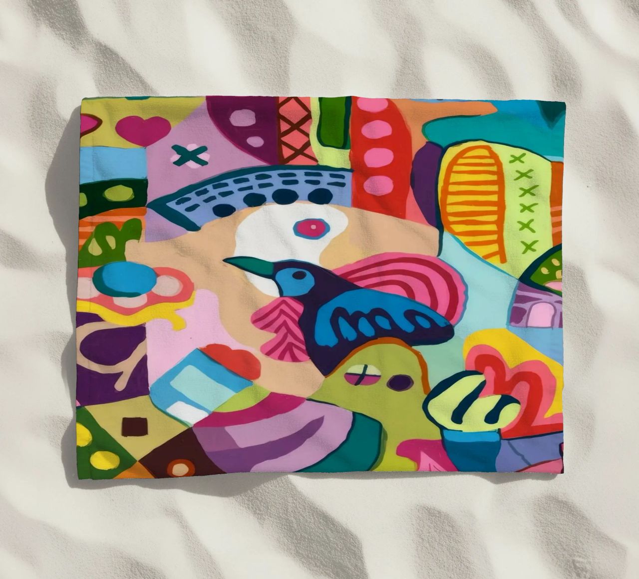 Dynamic Abstract Symphony beach towel by Monarco Virtuoso