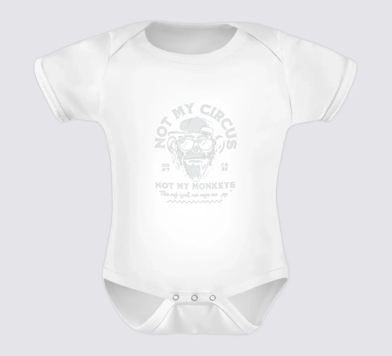 Non il mio circo - Non le mie scimmie body neonato maniche corte da Gunawan Rb