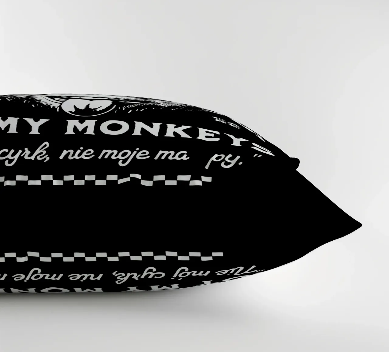 Not My Circus - Not My Monkeys decorative cushion by Gunawan Rb