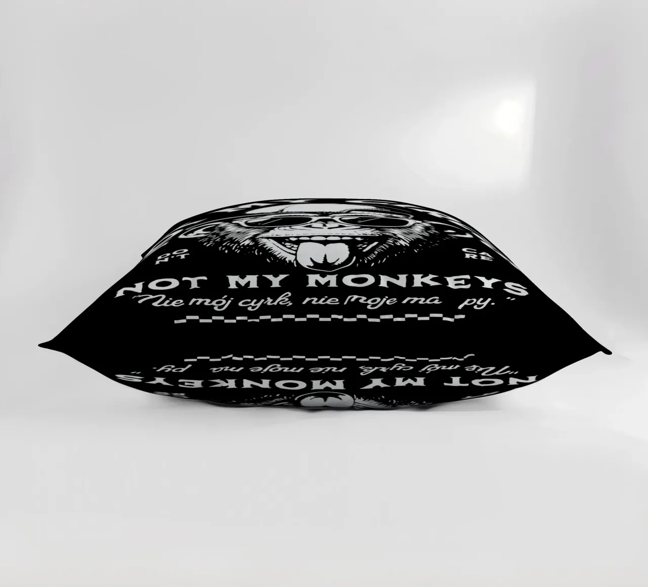 Not My Circus - Not My Monkeys decorative cushion by Gunawan Rb