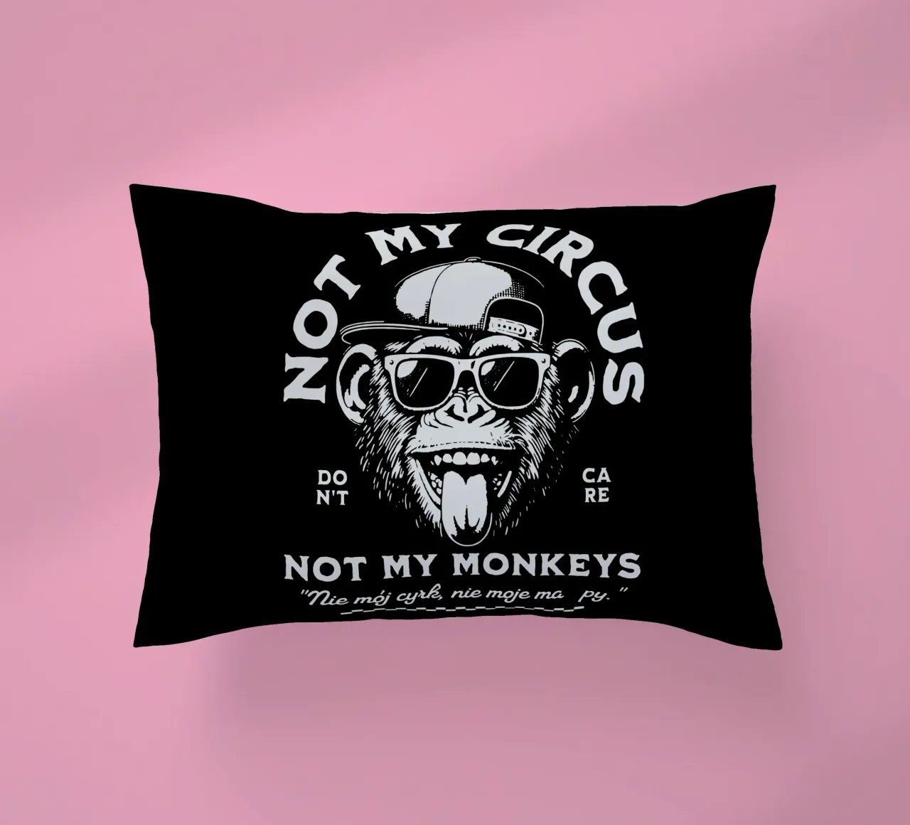Not My Circus - Not My Monkeys decorative cushion by Gunawan Rb