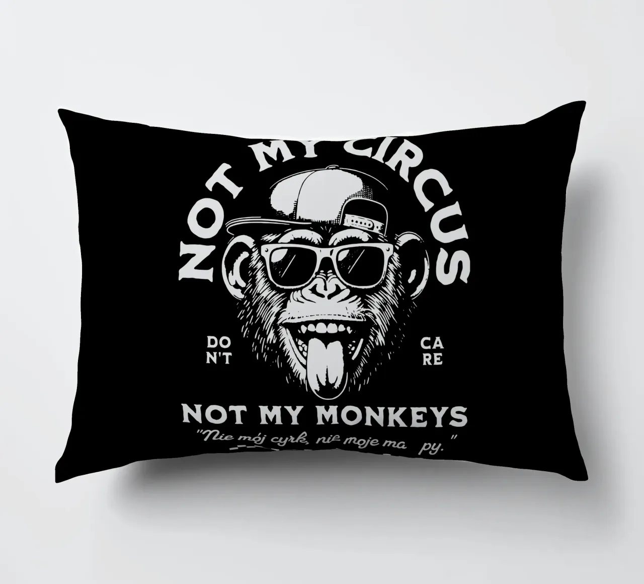 Not My Circus - Not My Monkeys decorative cushion by Gunawan Rb
