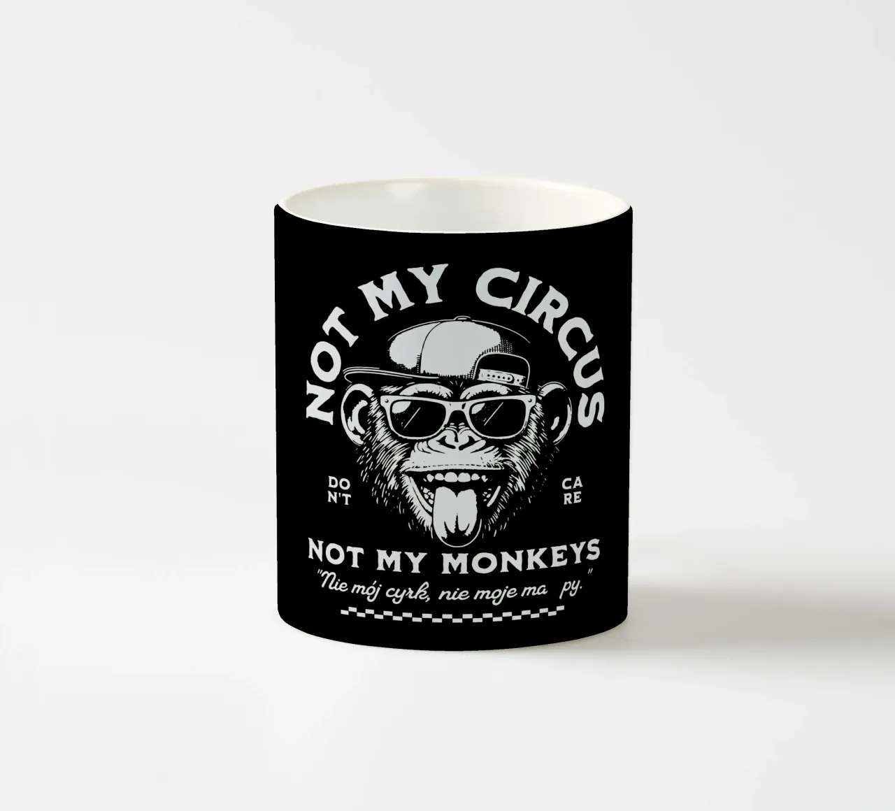 Non il mio circo - Non le mie scimmie tazza in ceramica da Gunawan Rb