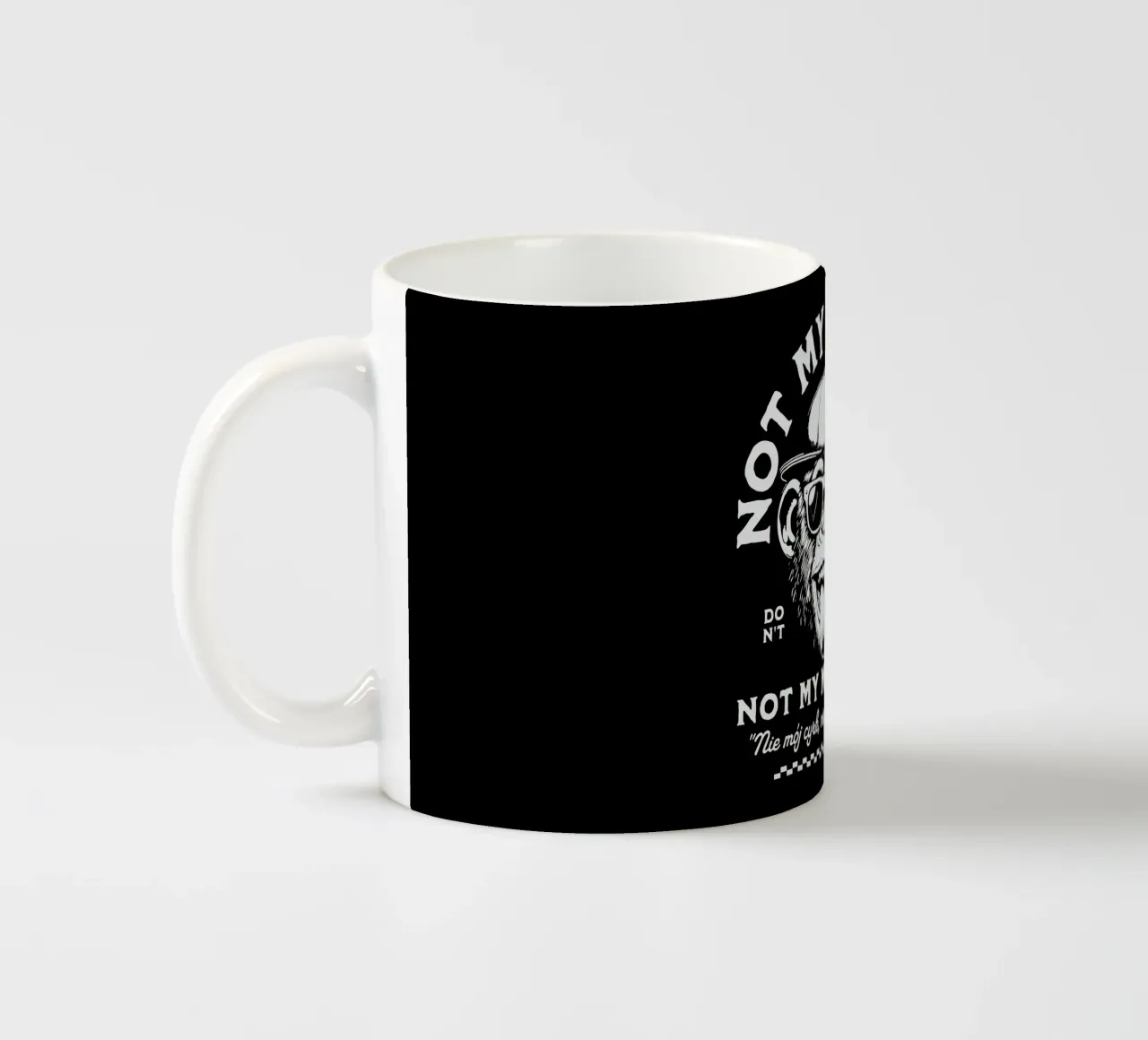 Non il mio circo - Non le mie scimmie tazza in ceramica da Gunawan Rb