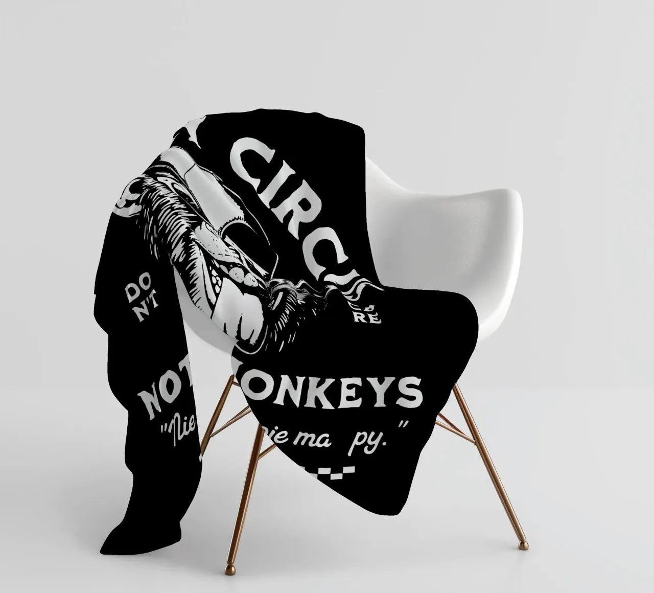 Not My Circus - Not My Monkeys fleece blanket by Gunawan Rb