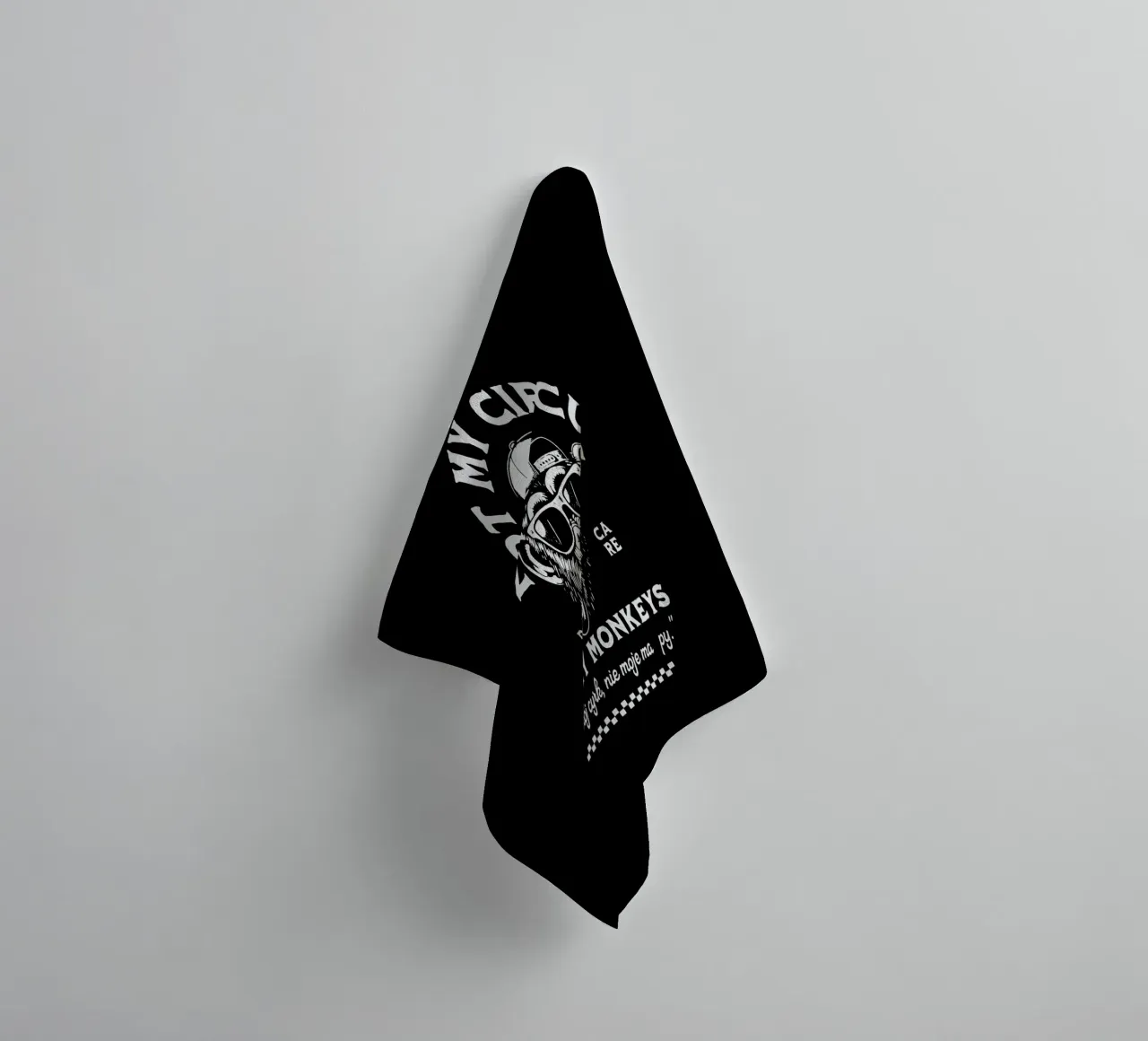 Not My Circus - Not My Monkeys towel by Gunawan Rb