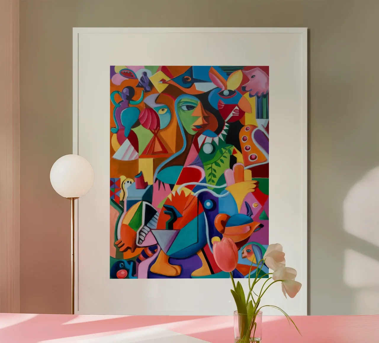 Un estroso paese delle meraviglie geometrico poster con telaio in legno da Monarco Virtuoso