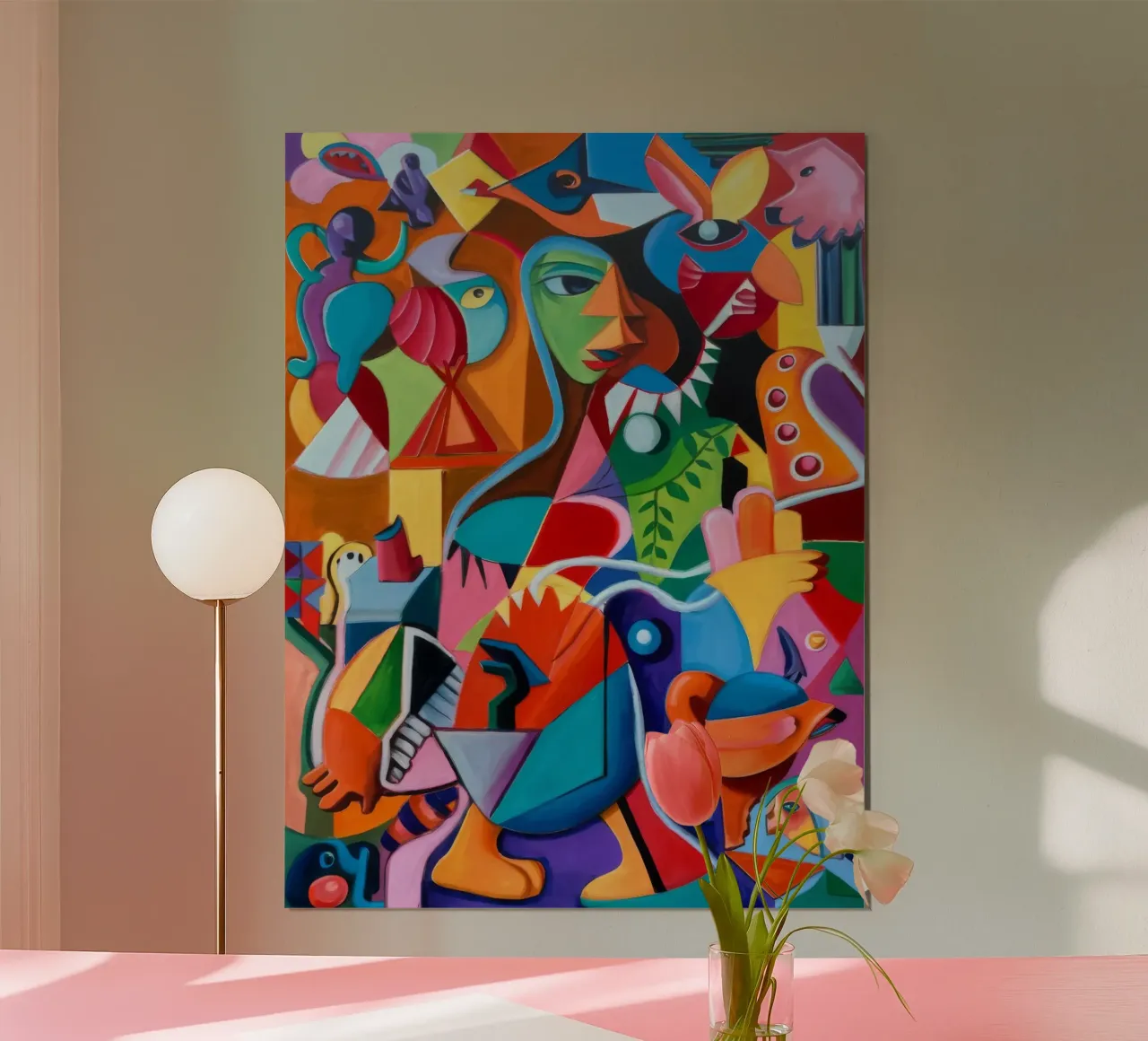 Un estroso paese delle meraviglie geometrico poster con telaio in legno da Monarco Virtuoso