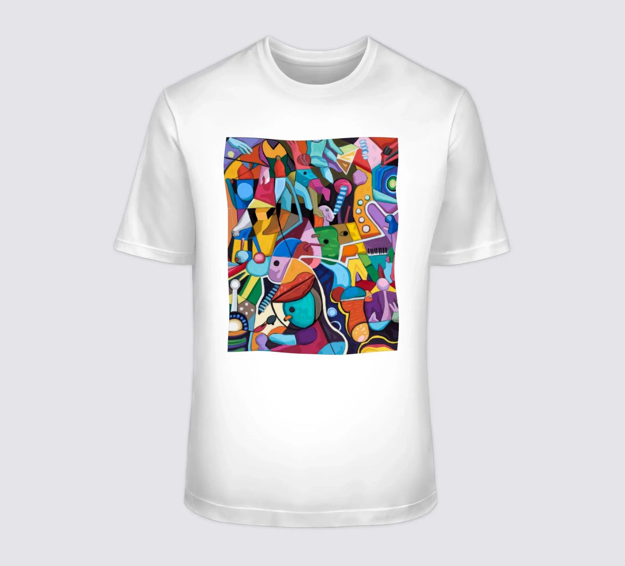 Caleidoscopio astratto e vivace t-shirt da Monarco Virtuoso