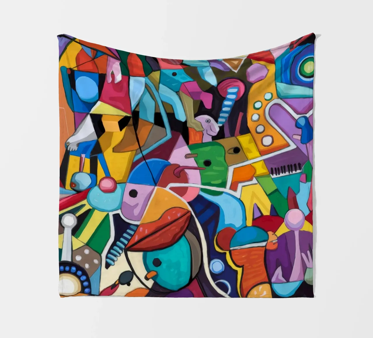 Lebendiges abstraktes Kaleidoskop Fleecedecke von Monarco Virtuoso
