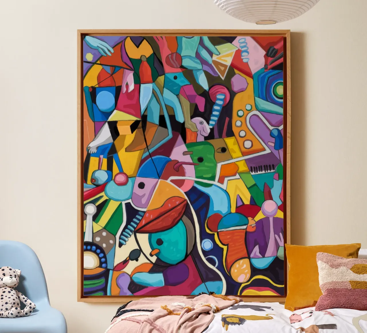 Caleidoscopio astratto e vivace tela da Monarco Virtuoso