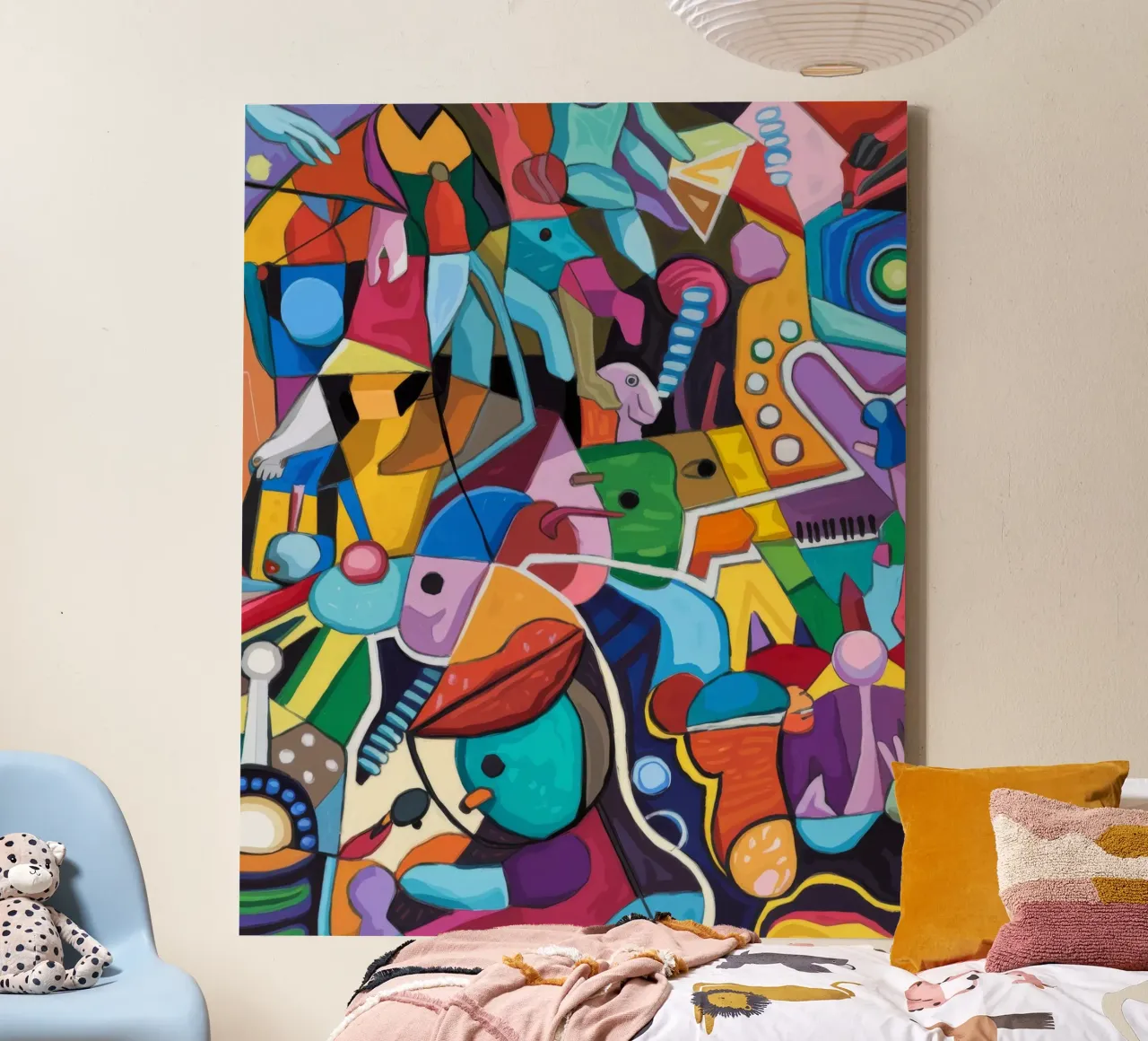 Caleidoscopio astratto e vivace tela da Monarco Virtuoso