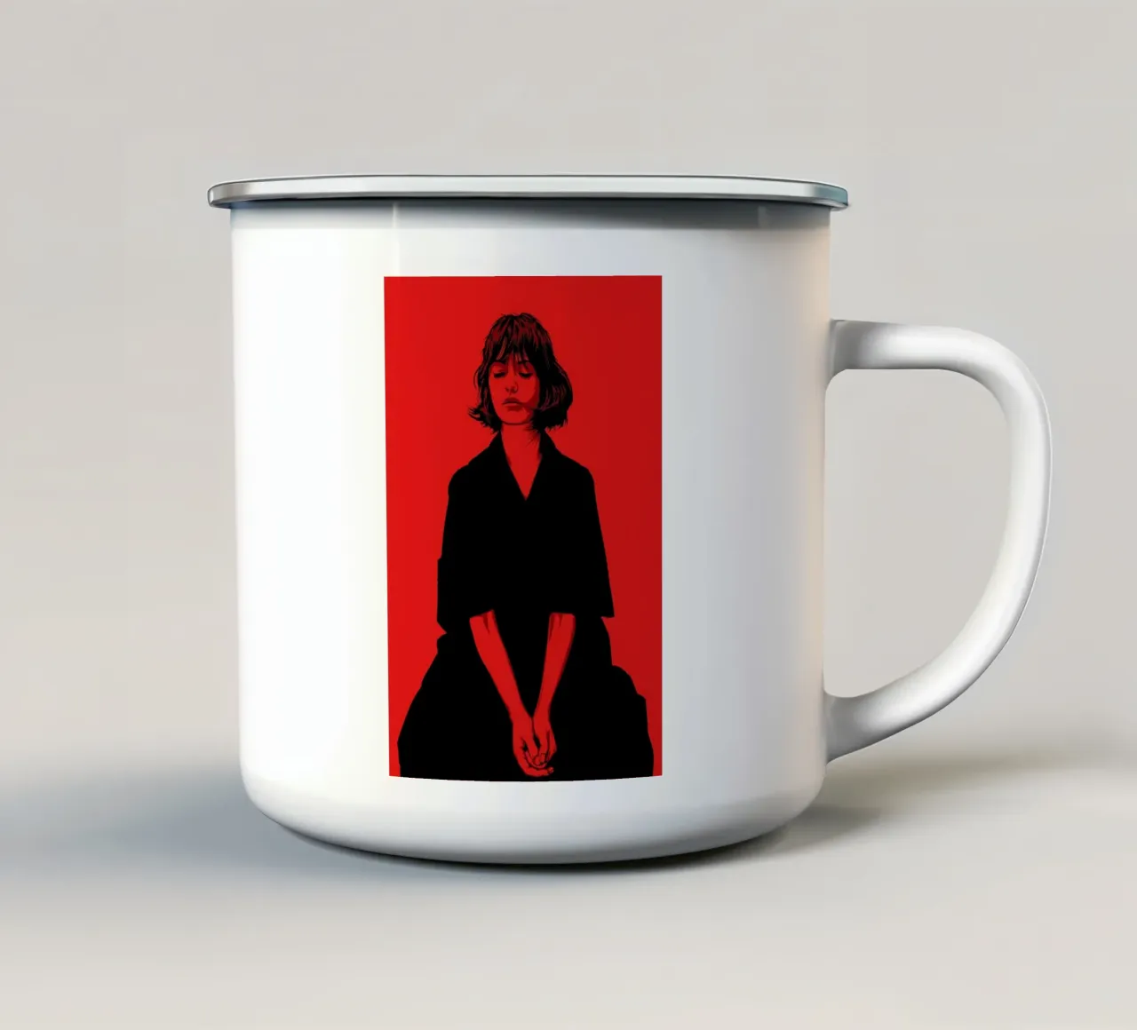 Calmly 01 emaille mok van Cranio Dsgn