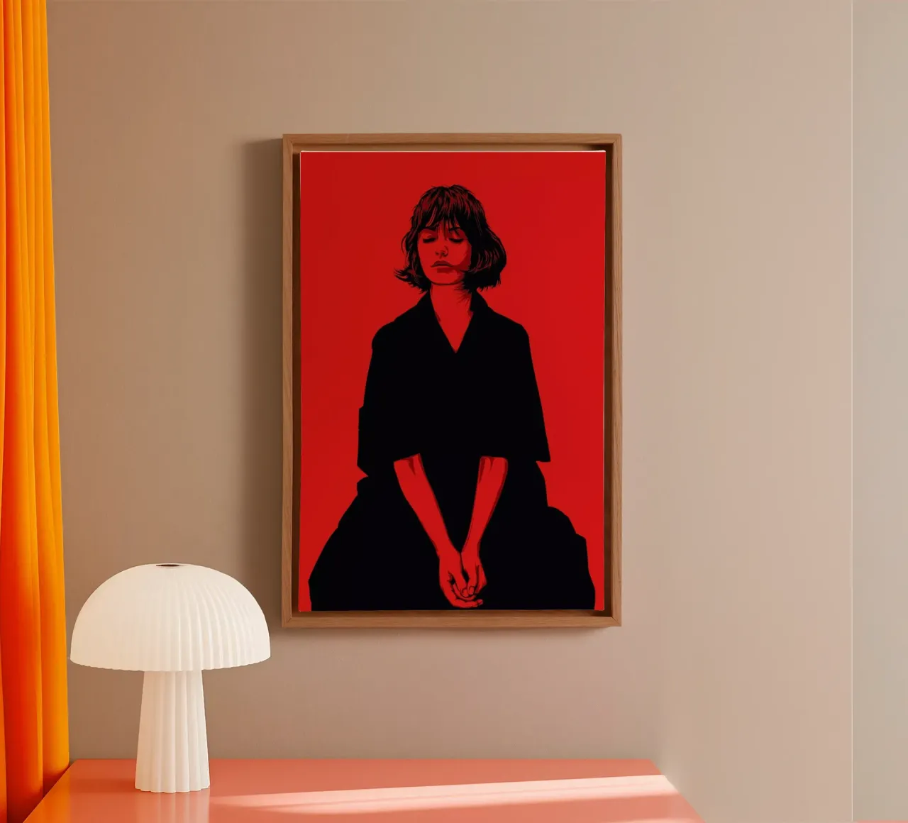 Calmly 01 tela con Cornice a cassetta da Cranio Dsgn