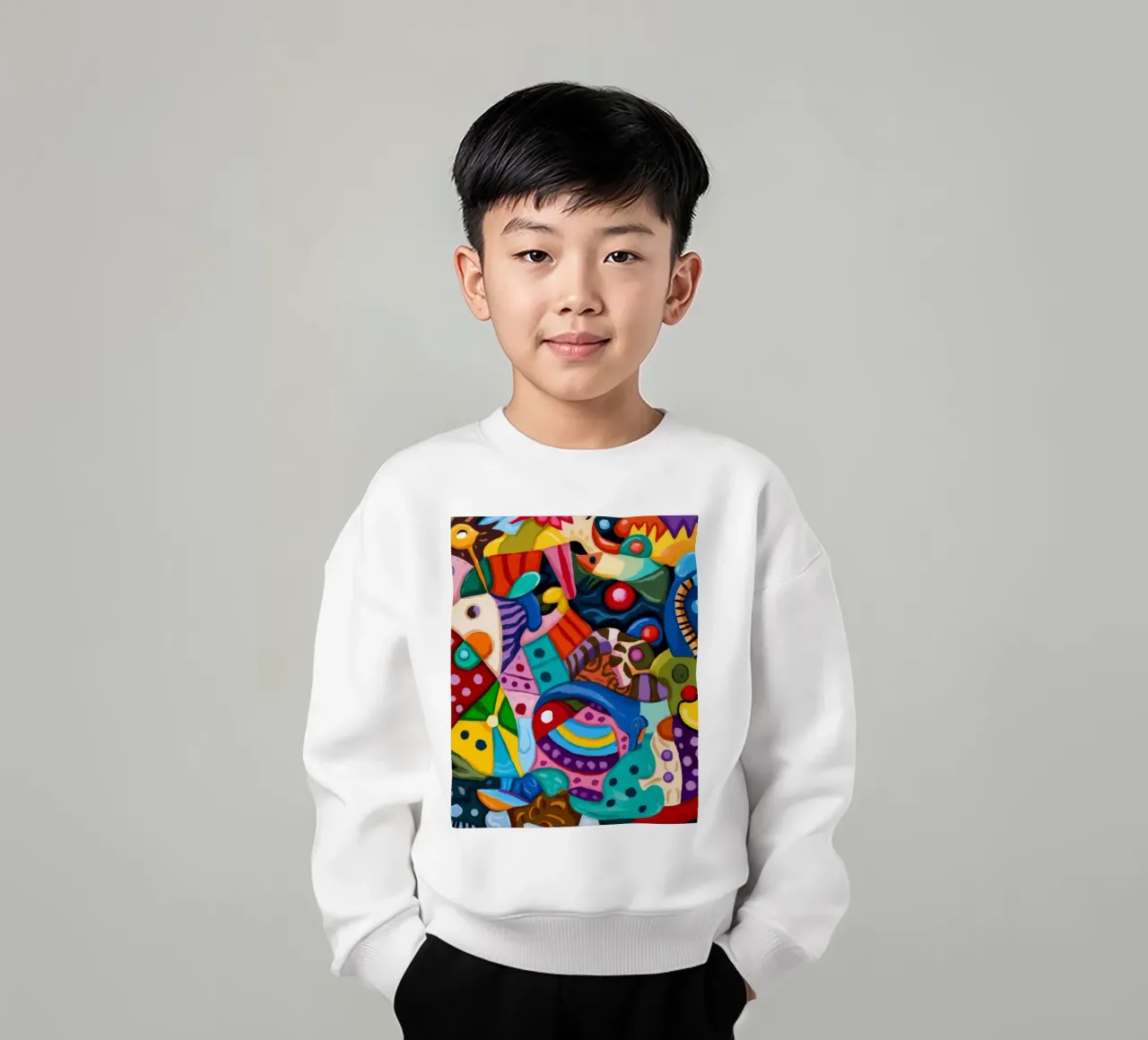 Energiek abstract wonderland kinder sweatshirt van Monarco Virtuoso