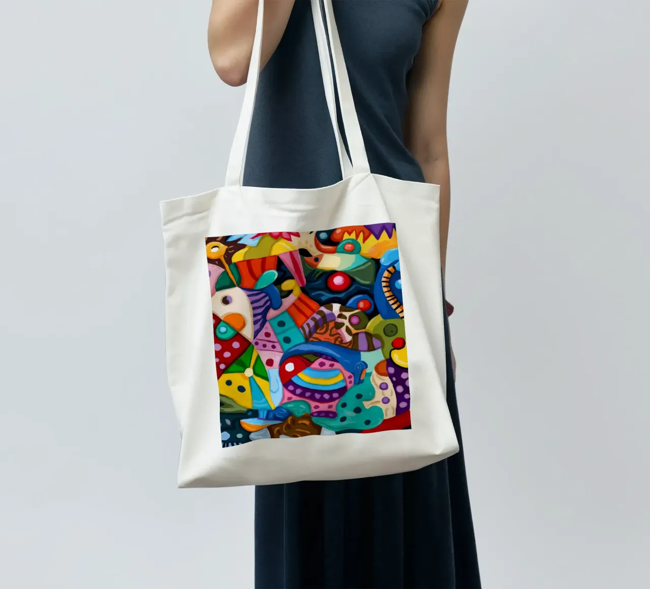 Energetic Abstract Wonderland tote bag by Monarco Virtuoso