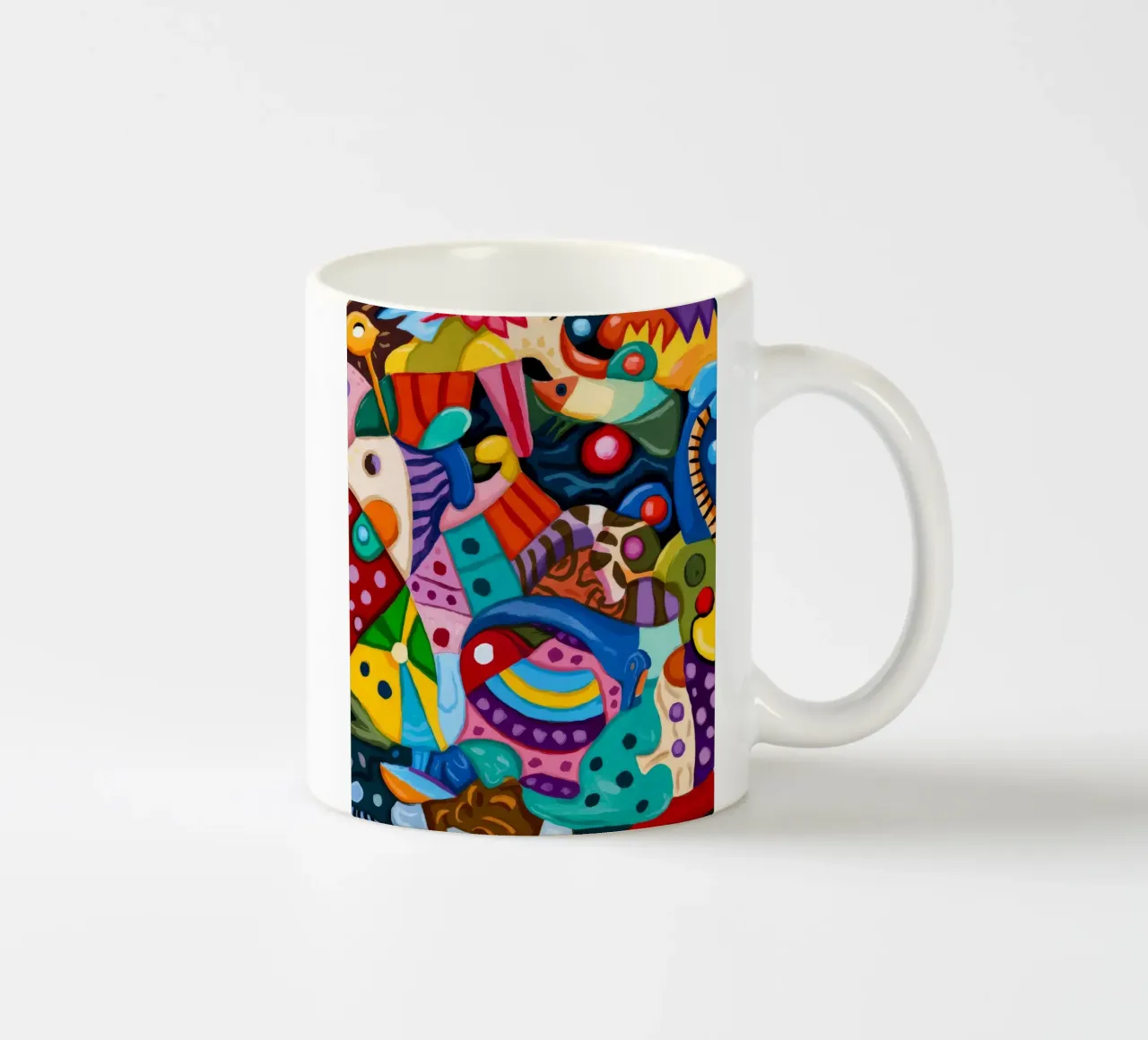 Energetic Abstract Wonderland ceramic mug by Monarco Virtuoso