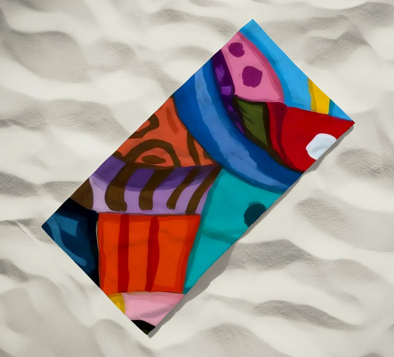 Energetic Abstract Wonderland beach towel by Monarco Virtuoso