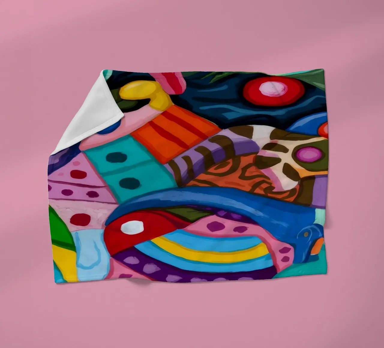 Energetic Abstract Wonderland fleece blanket by Monarco Virtuoso