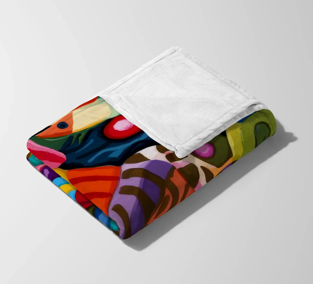 Energetic Abstract Wonderland fleece blanket by Monarco Virtuoso