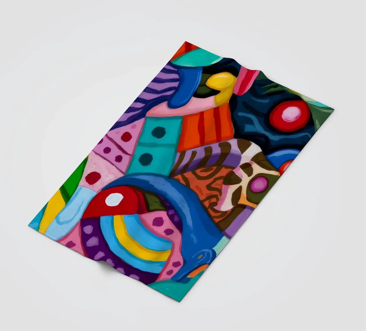 Energetic Abstract Wonderland fleece blanket by Monarco Virtuoso