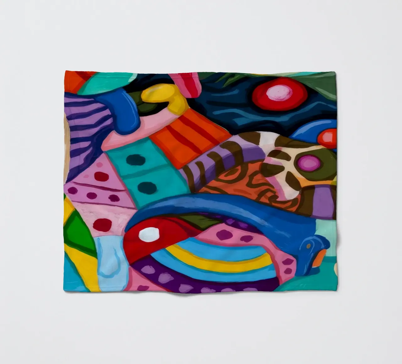 Energetic Abstract Wonderland fleece blanket by Monarco Virtuoso