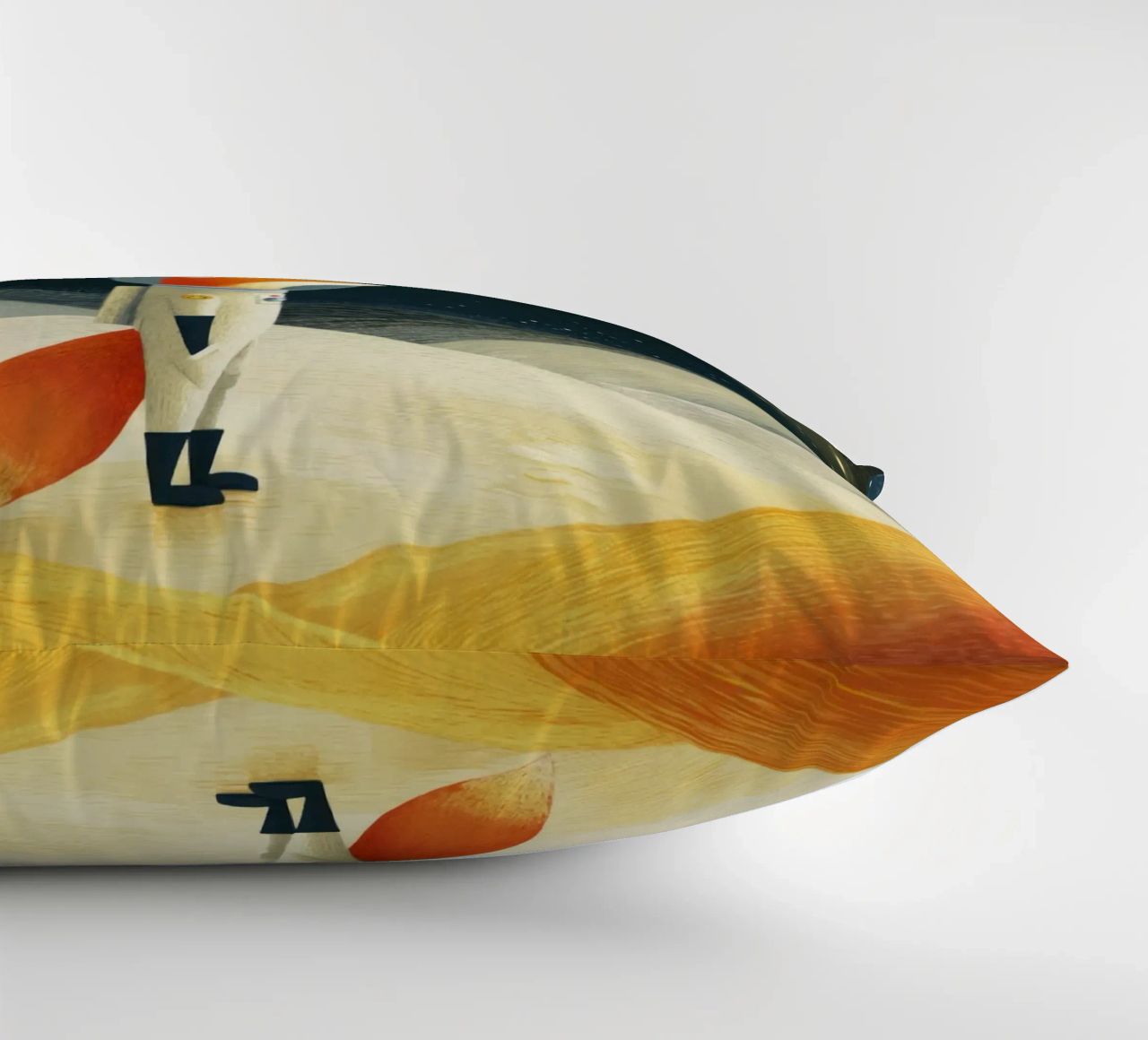 Astronaut Fox Floating in Space – Minimalist Kids Art decorative cushion by Modern Muse