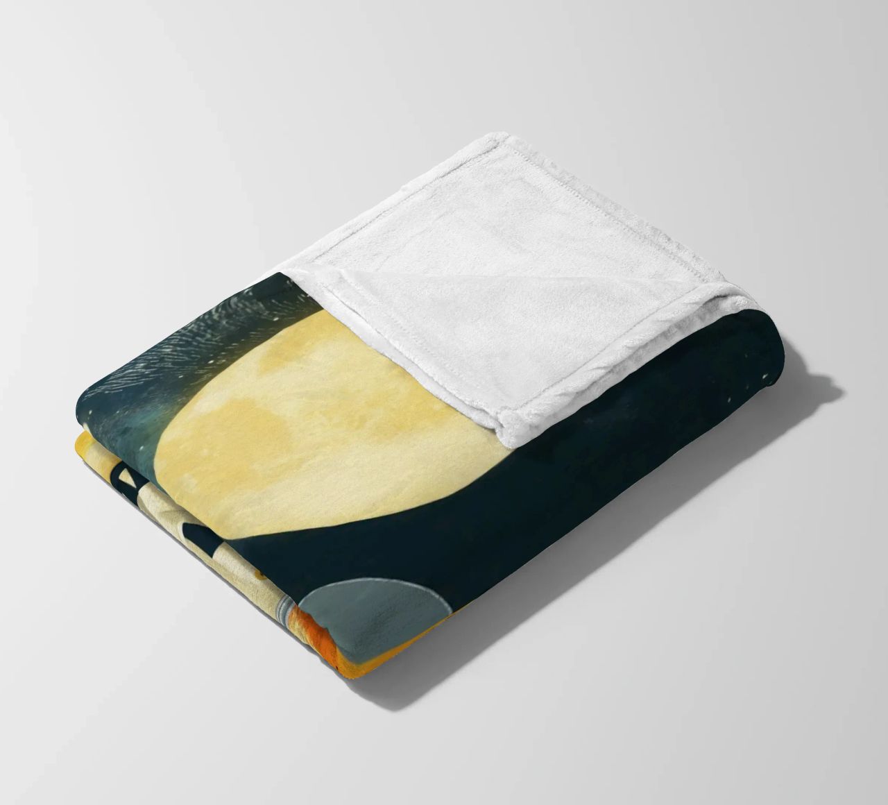 Astronaut Fox Floating in Space – Minimalist Kids Art fleece blanket by Modern Muse