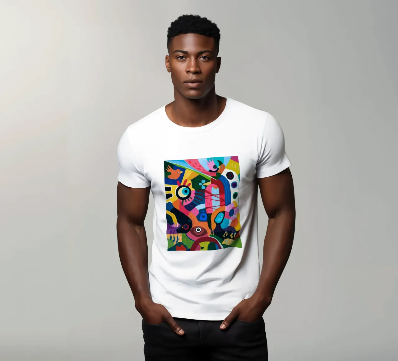 Vivid Abstract Kaleidoscope t-shirt by Monarco Virtuoso