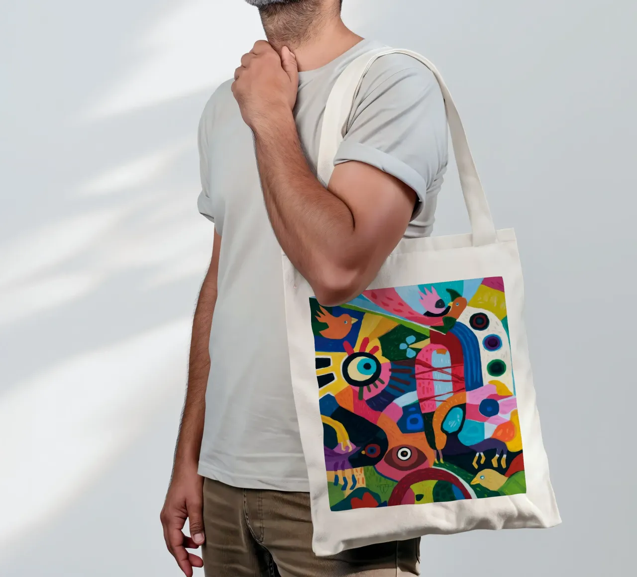 Vivid Abstract Kaleidoscope tote bag by Monarco Virtuoso