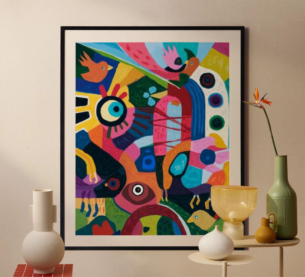 Kaléidoscope abstrait et vivant poster de Monarco Virtuoso