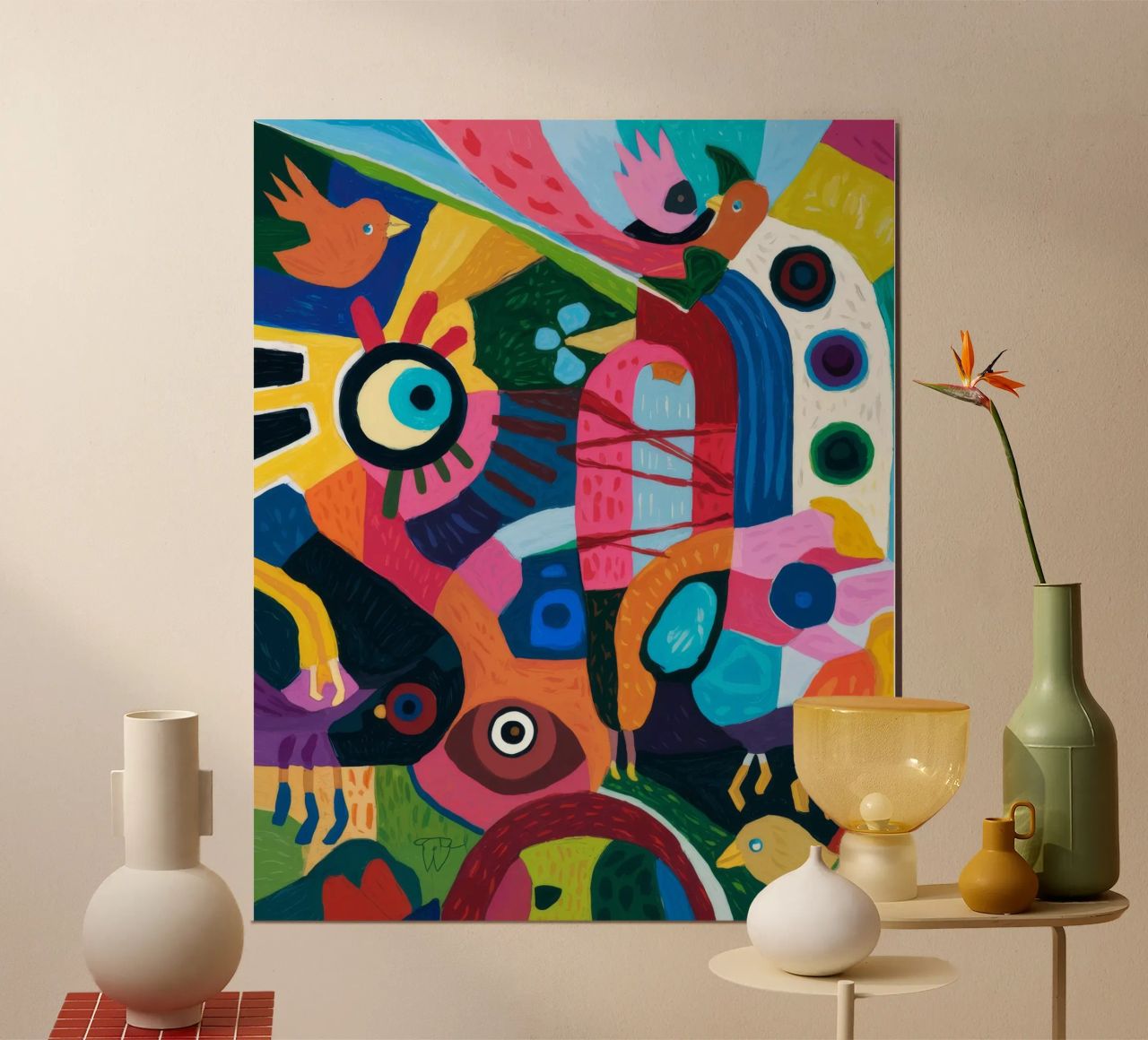 Kaléidoscope abstrait et vivant poster de Monarco Virtuoso