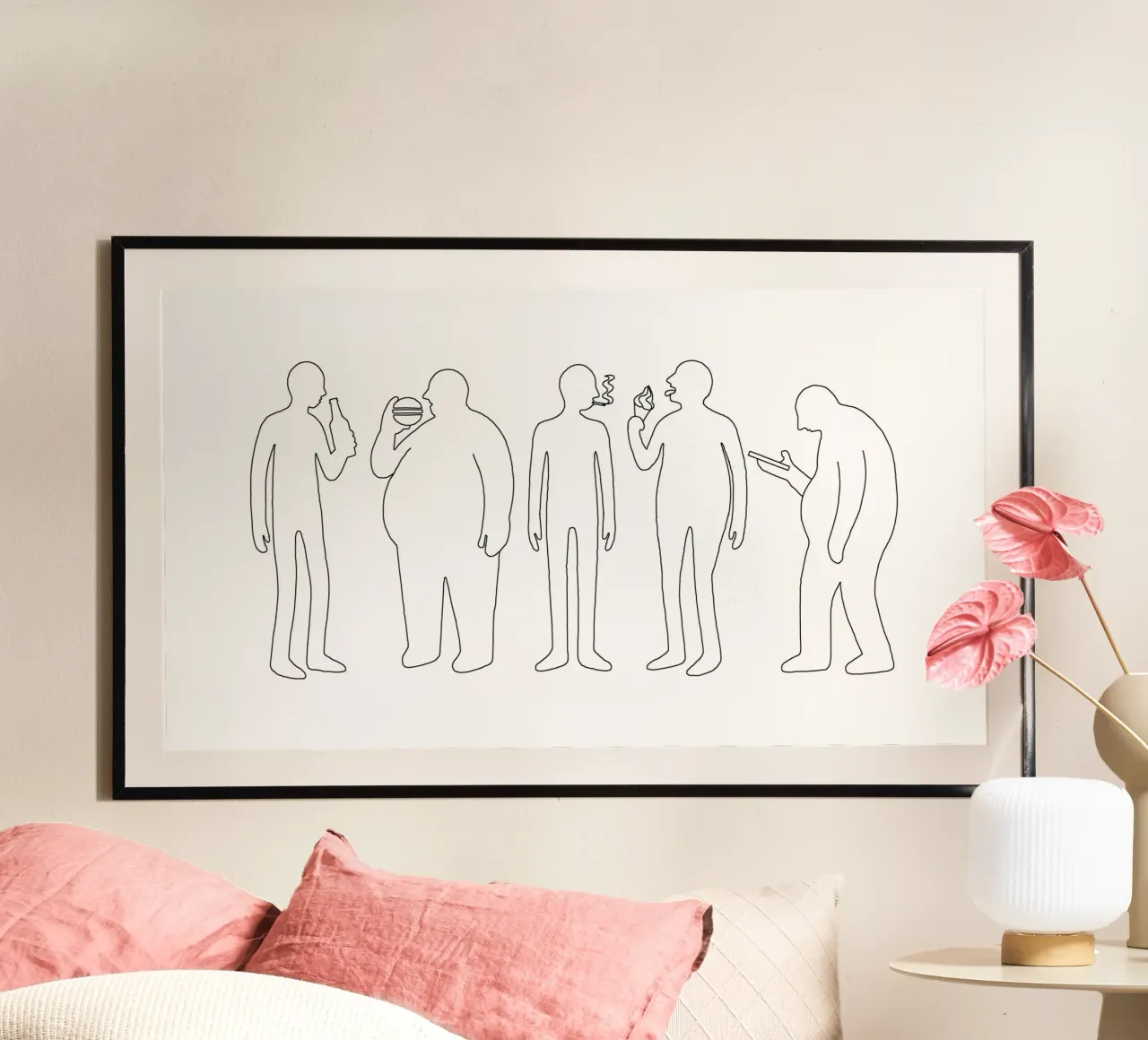 Lifestyle Reminder - meide Noxen poster con telaio in alluminio da Face & Content