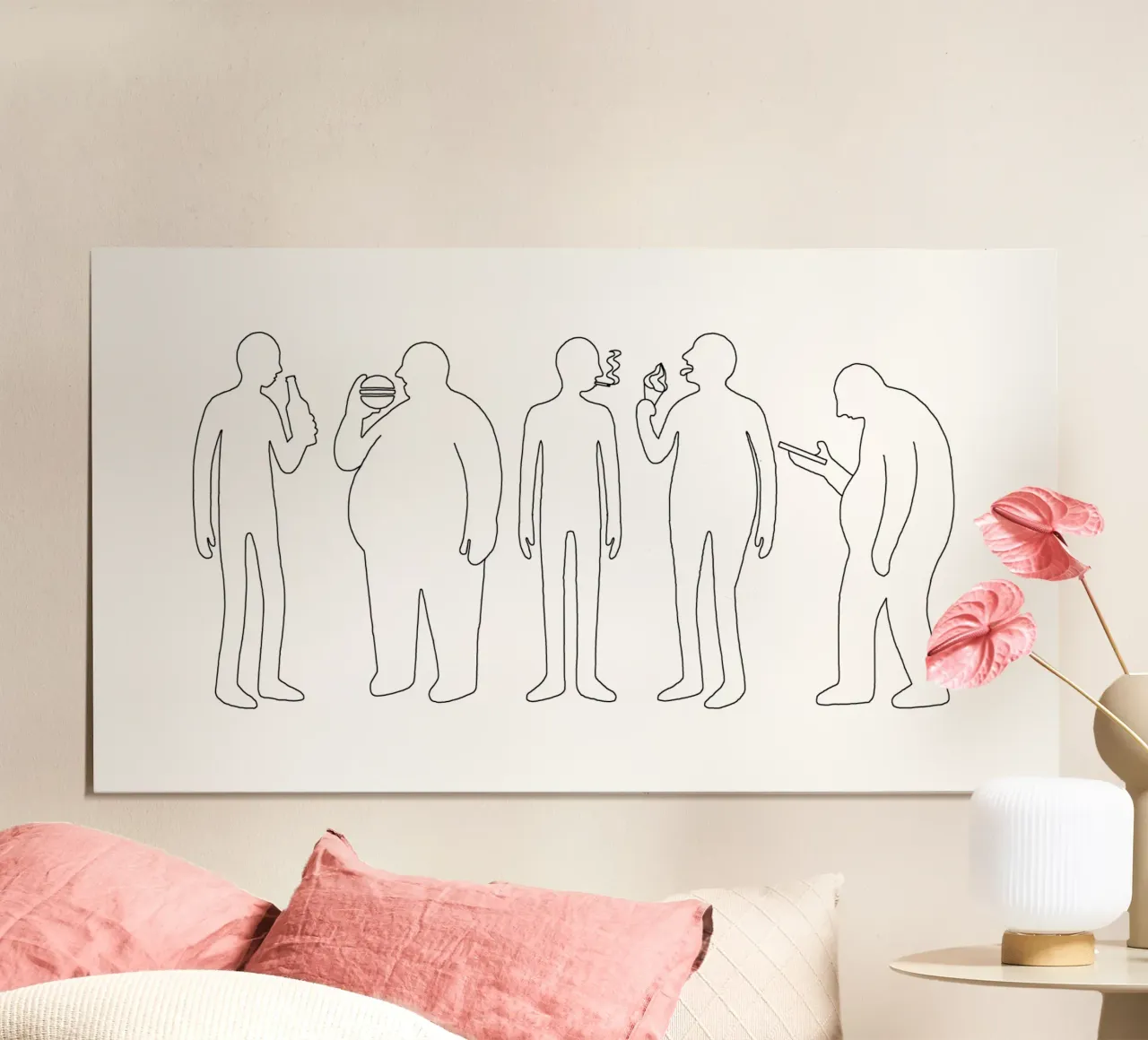 Lifestyle Reminder - meide Noxen poster con telaio in alluminio da Face & Content