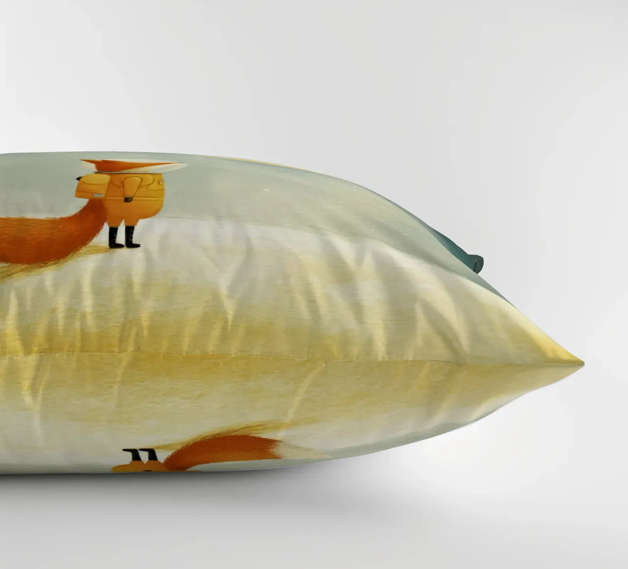 Astronaut Fox Floating in Space – Cute Minimalist Art decorative cushion by Modern Muse