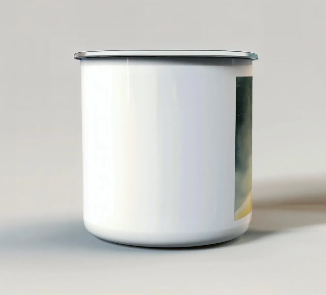 Astronaut Fox Floating in Space – Cute Minimalist Art enamel mug by Modern Muse