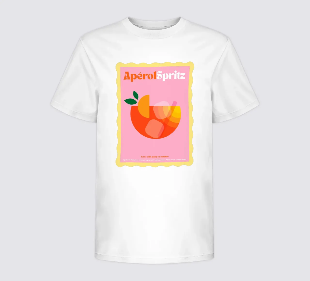 Cocktail Aperol Spritz minimale - Retro Scallop & Sunny Vibes t-shirt bambini da Dominique Vari