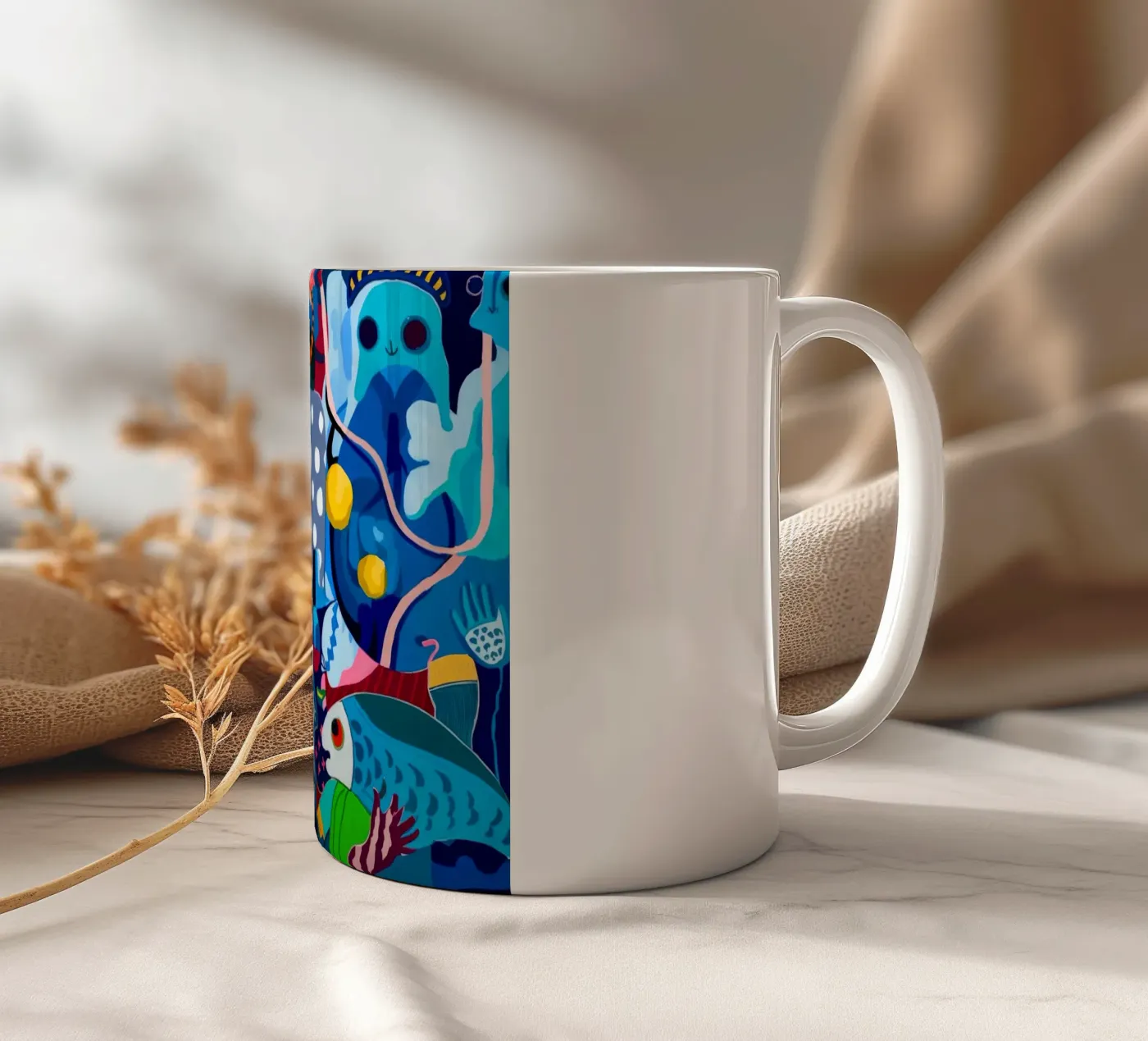 Dynamic Patterned Symphony ceramic mug by Monarco Virtuoso