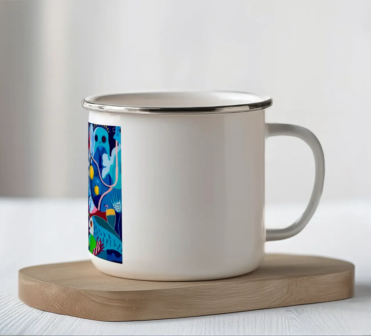 Sinfonia dinamica a motivi tazza in smalto da Monarco Virtuoso