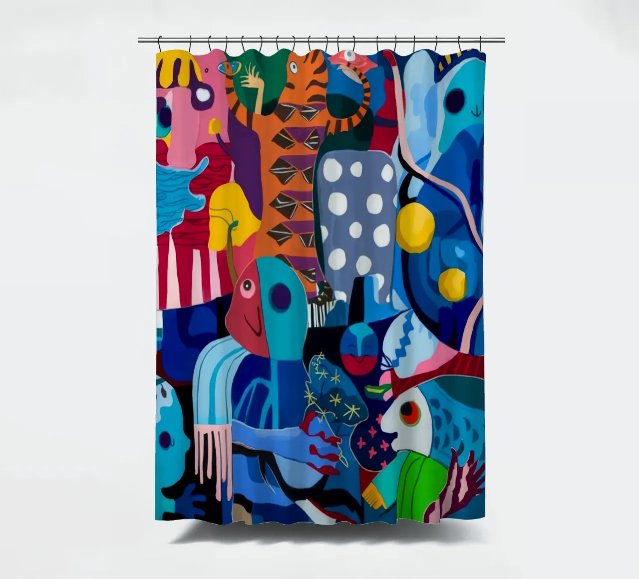 Dynamische Symfonie met patroon douchegordijn van Monarco Virtuoso