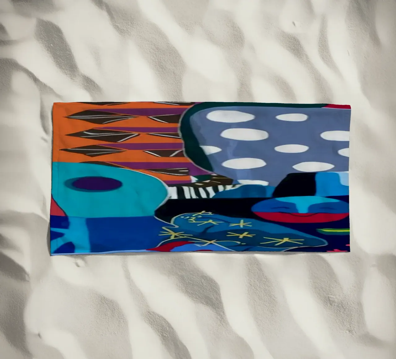 Dynamische Symfonie met patroon strandhanddoek van Monarco Virtuoso