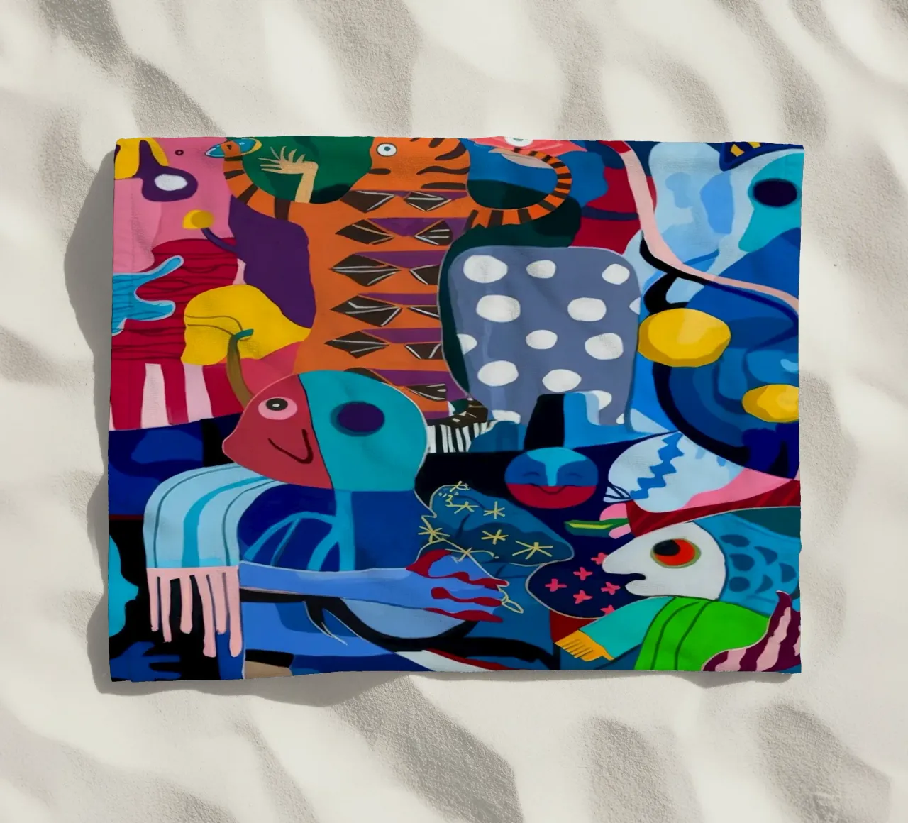 Dynamische Symfonie met patroon strandhanddoek van Monarco Virtuoso