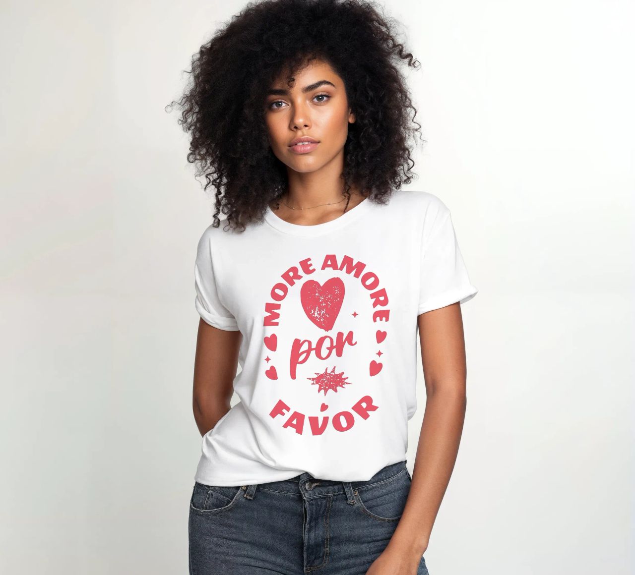 più amore per favore t-shirt da donna da Gunawan Rb