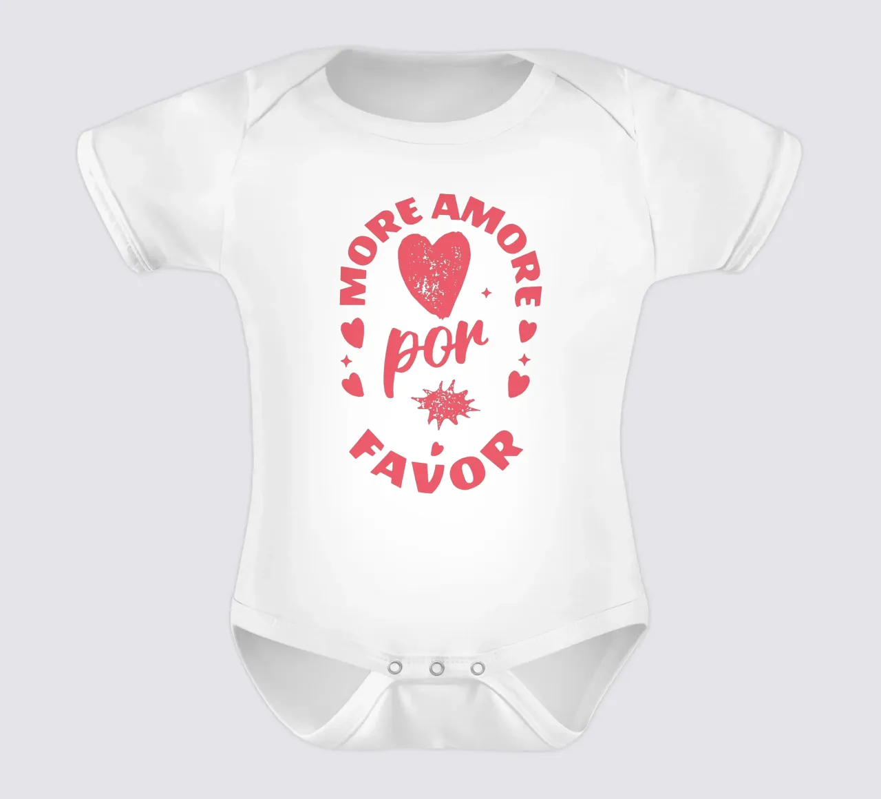 mehr Liebe bitte Kurzarm Babybody von Gunawan Rb