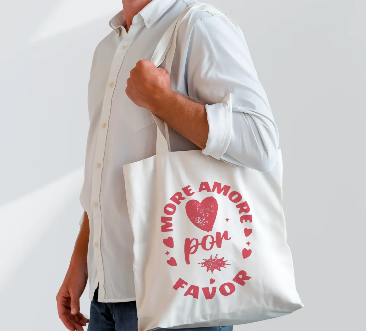more love please tote bag by Gunawan Rb