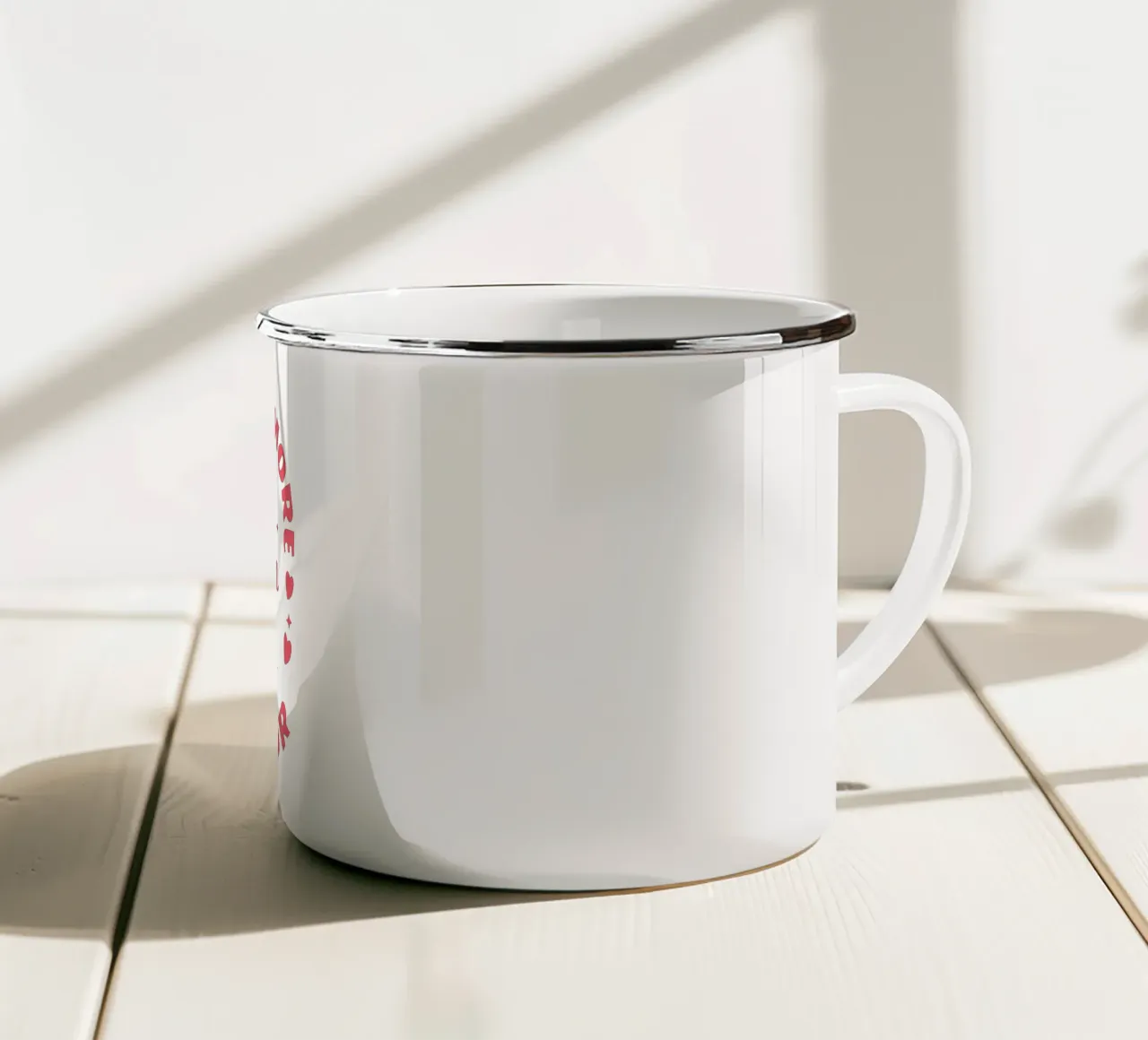 più amore per favore tazza in smalto da Gunawan Rb