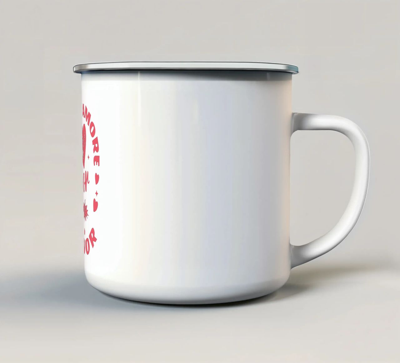 più amore per favore tazza in smalto da Gunawan Rb