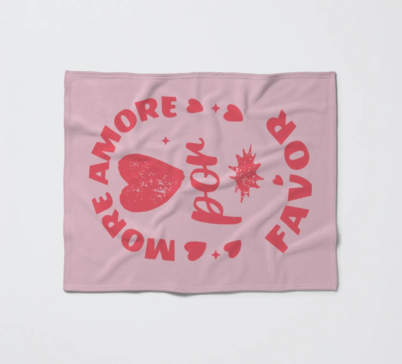 more love please fleece blanket by Gunawan Rb