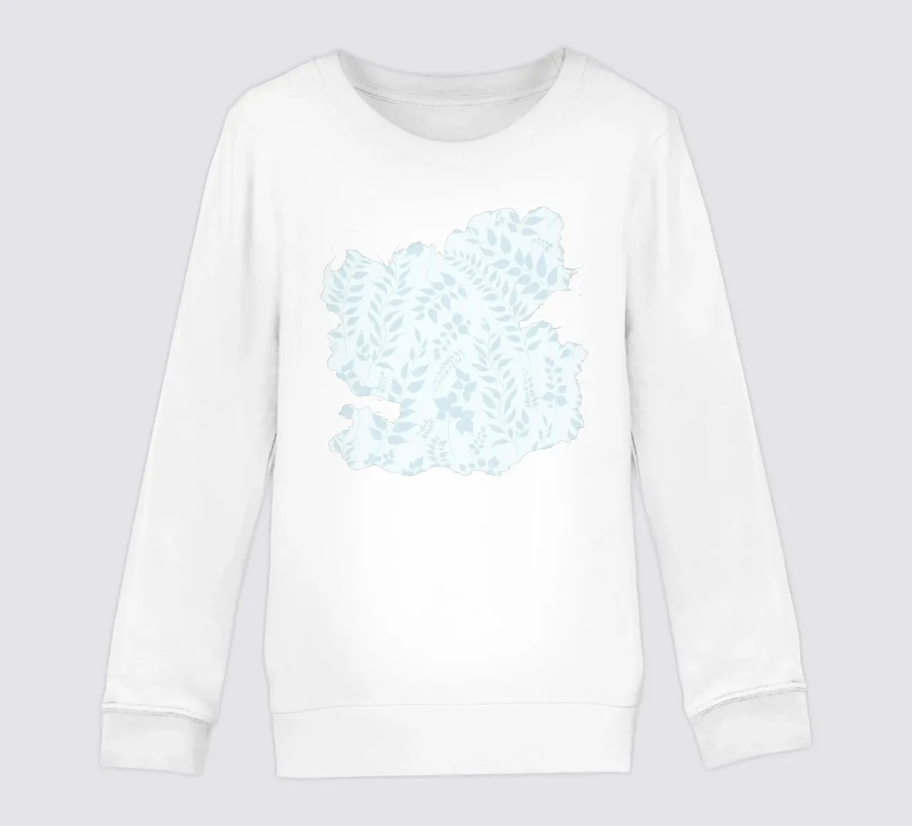 Estampado Botánico Greenery Hojas Azules sudadera para niño de SilverPegasus