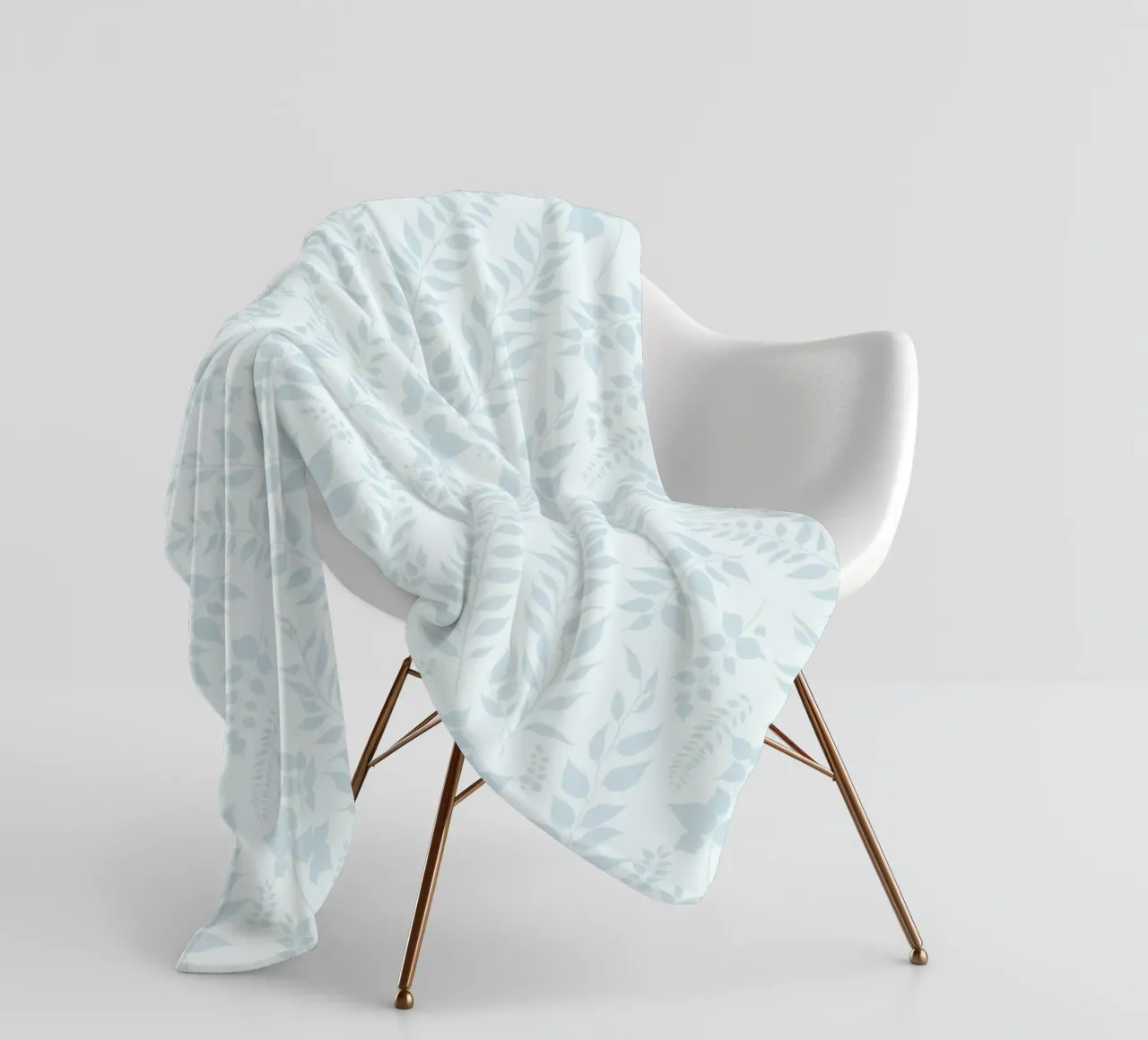 Verde Stampa botanica Foglie blu coperta in pile da SilverPegasus